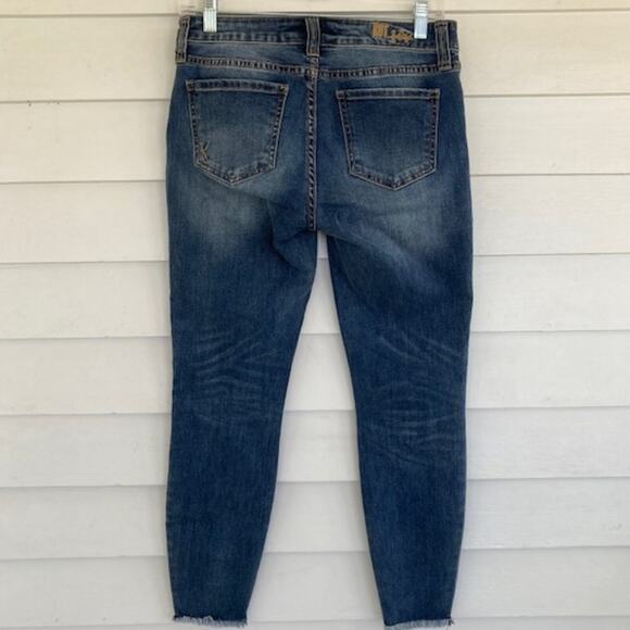 Kut from the Kloth Raw Hem Dark Wash Straight Leg Ankle Jean 4 - Picture 3 of 5